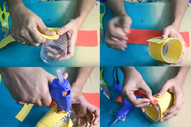 Tái chế chai nhựa thành hộp bút