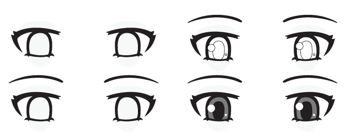 Vẽ mắt cho nhân vật anime manga