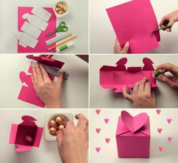 Cách làm hộp quà valentine heart wings