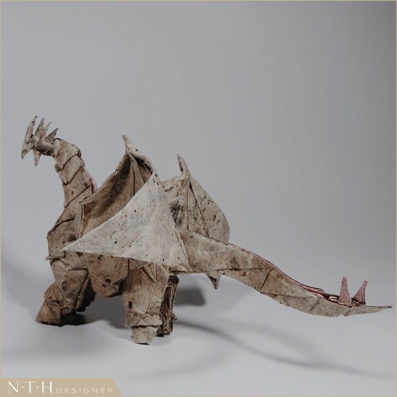 Mô hình con Rồng bằng giấy Origami - Elder Dragon