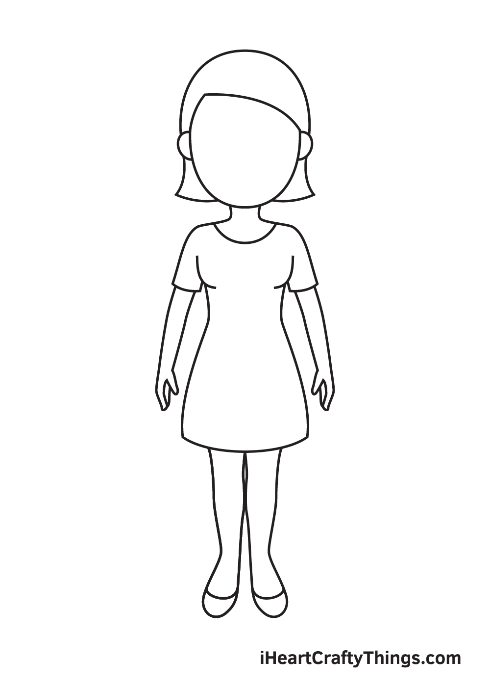 Woman DRAWING – STEP 7 - Hướng dẫn chi tiết cách vẽ cô gái đơn giản với 9 bước cơ bản