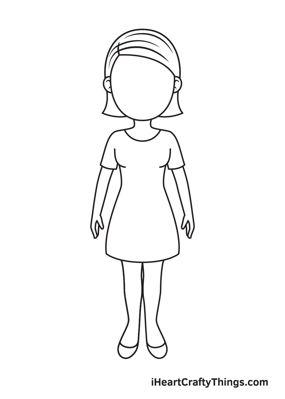 Woman DRAWING – STEP 8 - Hướng dẫn chi tiết cách vẽ cô gái đơn giản với 9 bước cơ bản