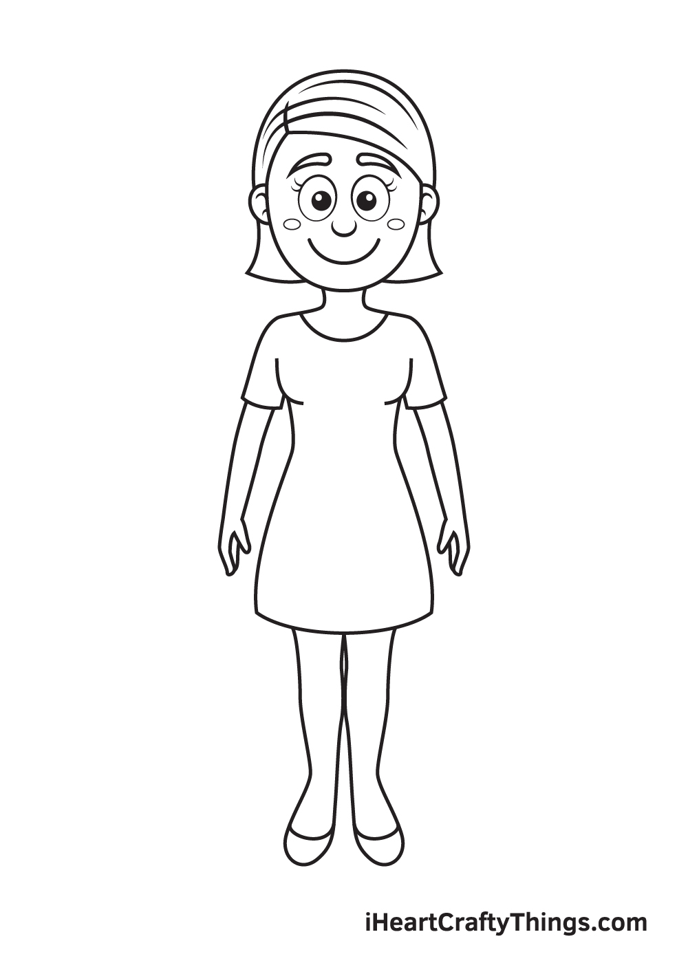 Woman DRAWING – STEP 9 - Hướng dẫn chi tiết cách vẽ cô gái đơn giản với 9 bước cơ bản