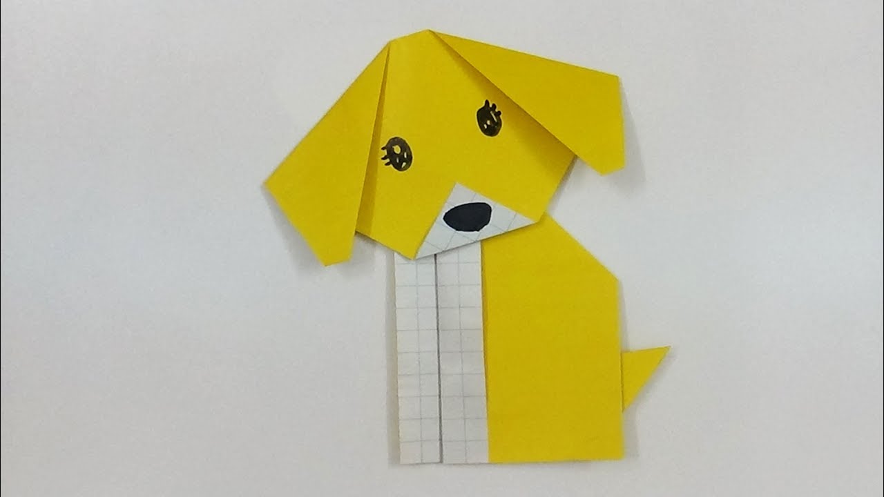 Cách gấp con chó bằng giấy cute đẹp siêu đơn giản