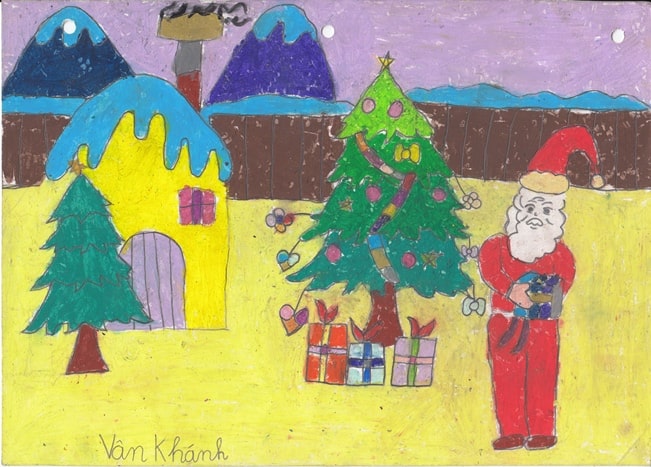 Vẽ tranh đề tài lễ hội Giáng sinh đẹp nhất