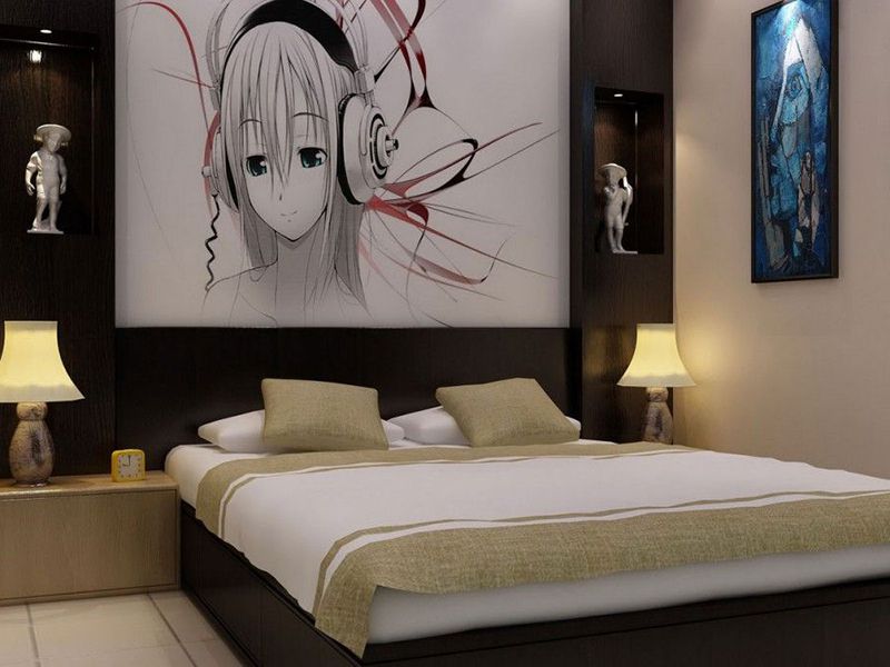 cách trang trí phòng ngủ nhỏ cho nữ phong cách anime