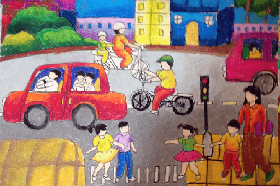 Cuộc thi vẽ tranh đề tài an toàn giao thông