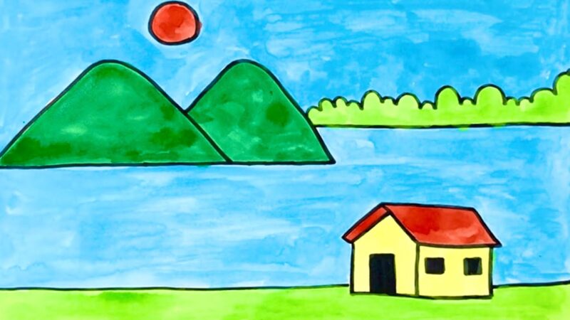 Hướng dẫn vẽ tranh phong cảnh lớp 7 đơn giản mà đẹp how to draw sea scenery YouTube