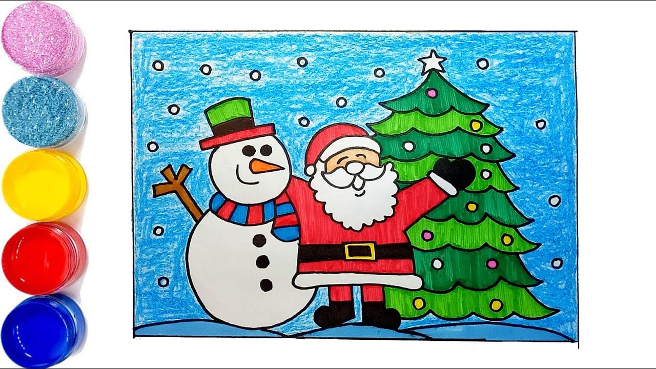 Cách vẽ tranh Noel đơn giản và đẹp nhất cho bé  POPS Kids Learn