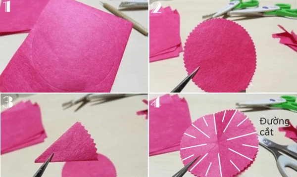 Cách làm hoa cẩm chướng bằng giấy cực đẹp 2