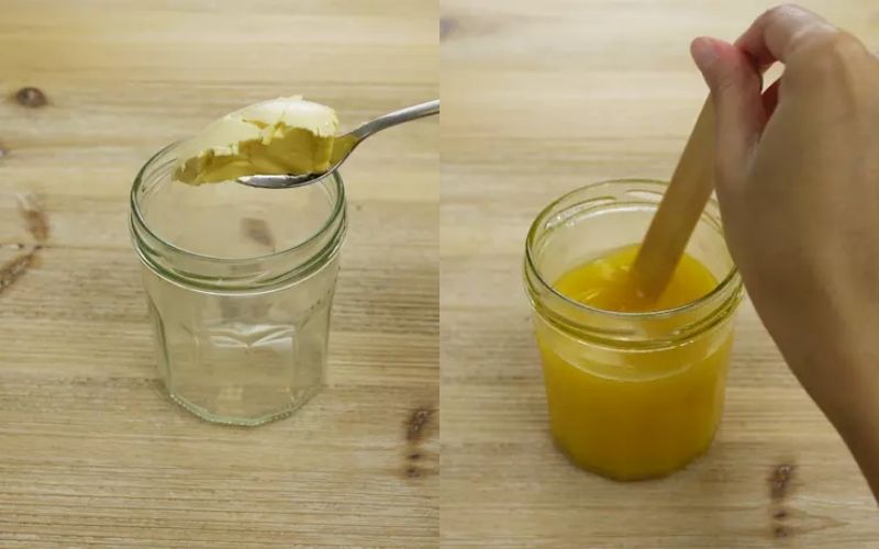 Step 1: Heat and stir the margarine