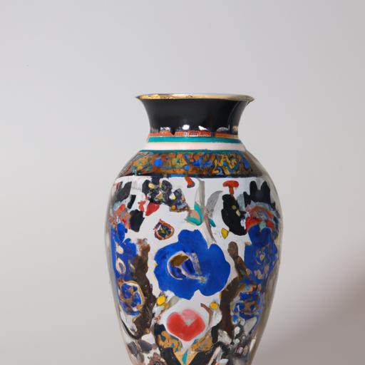 Bình hoa gốm sứ với những họa tiết hoa tay vẽ
