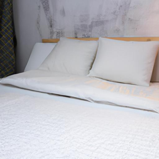 Bộ chăn ga gối bằng cotton trong một căn phòng ngủ ấm cúng