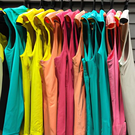 Bộ sưu tập áo vest sặc sỡ treo trong cửa hàng thời trang