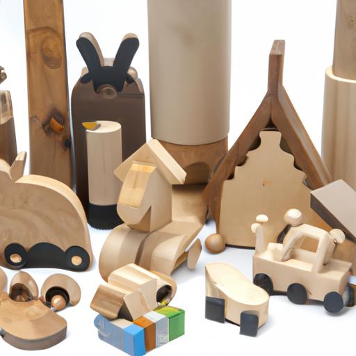 Bộ sưu tập đồ chơi gỗ được làm từ vật liệu tái chế