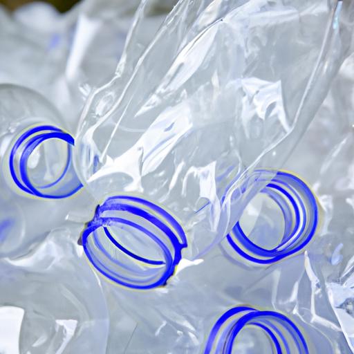 Chất đống chai nhựa đang được nghiền nát để tái chế