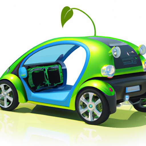Một chiếc ô tô tương lai được cung cấp bởi các nguồn năng lượng tái tạo.