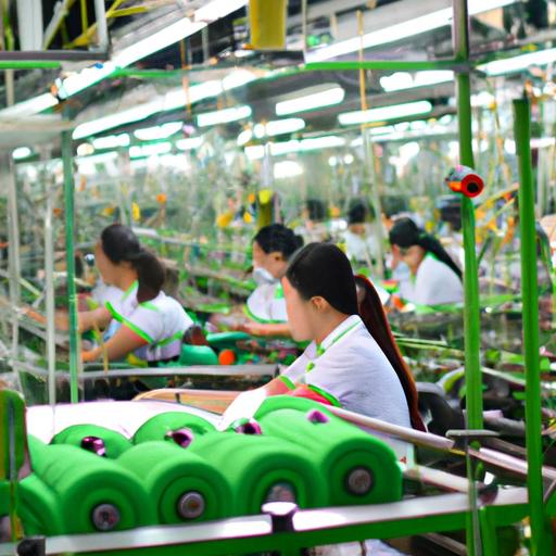 Các công nhân vận hành máy dệt tại công ty dệt lụa Nam Định.