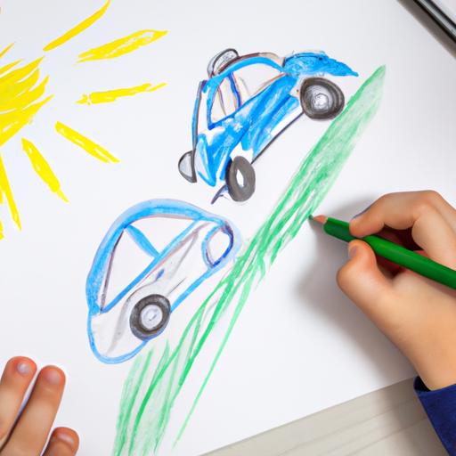 Đứa trẻ vẽ một chiếc ô tô mơ ước để cứu hành tinh.