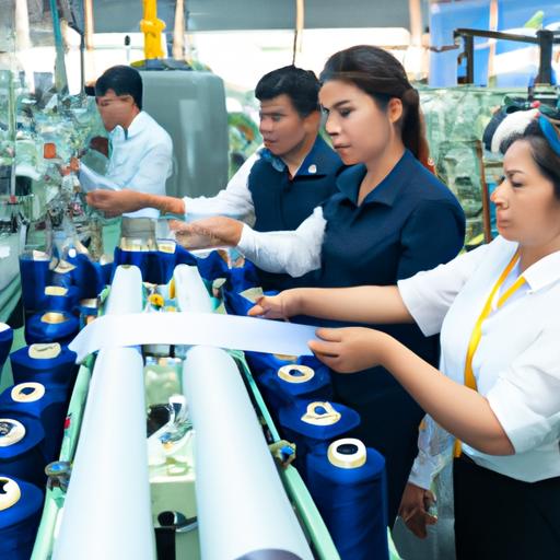 Nhóm công nhân kiểm tra máy móc dệt may tại Khu Công Nghiệp Dệt May Nhơn Trạch