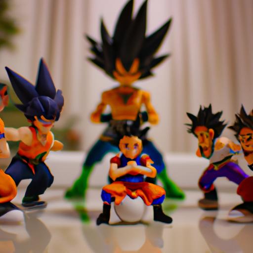 Goku và những người bạn đứng cùng nhau, sẵn sàng đối đầu với một kẻ thù mạnh.
