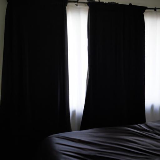 Hình ảnh phòng ngủ với rèm cửa che nắng giúp tạo môi trường ngủ thoải mái.