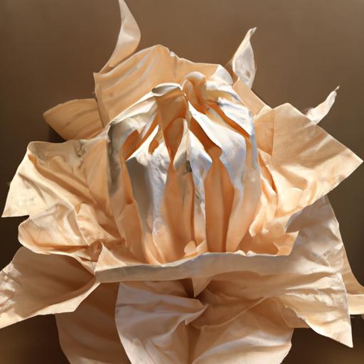 Một bông hoa huệ giấy tinh tế với những đường gấp phức tạp