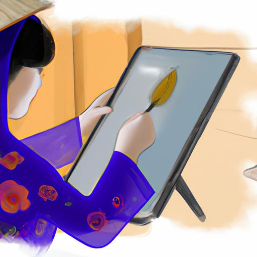 Học sinh sử dụng máy tính bảng để vẽ phiên bản kỹ thuật số của áo dài Việt Nam, với nhiều tùy chọn màu sắc và kích thước cọ.