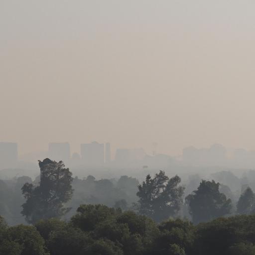 Khung cảnh thành phố với không khí ô nhiễm