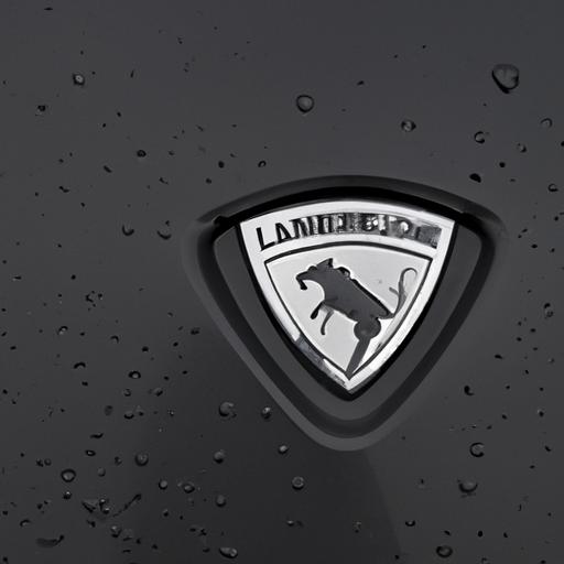 Gần cận logo của hãng Lamborghini