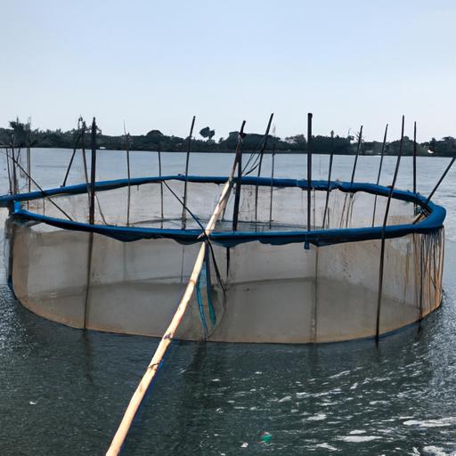 Lưới dệt kim đài loan trong trang trại nuôi cá