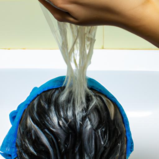 Rửa sạch kem ủ tóc bằng nước