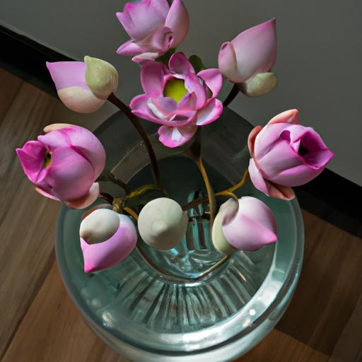 Sử dụng hoa sen tươi để trang trí nội thất