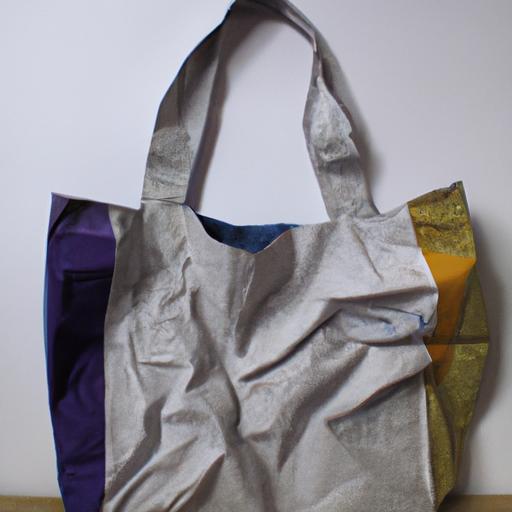 Một chiếc túi xách thời trang được làm từ áo mưa tái chế