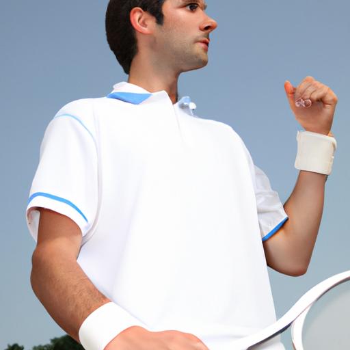 Vận động viên tennis mặc đồ thể thao Lacoste