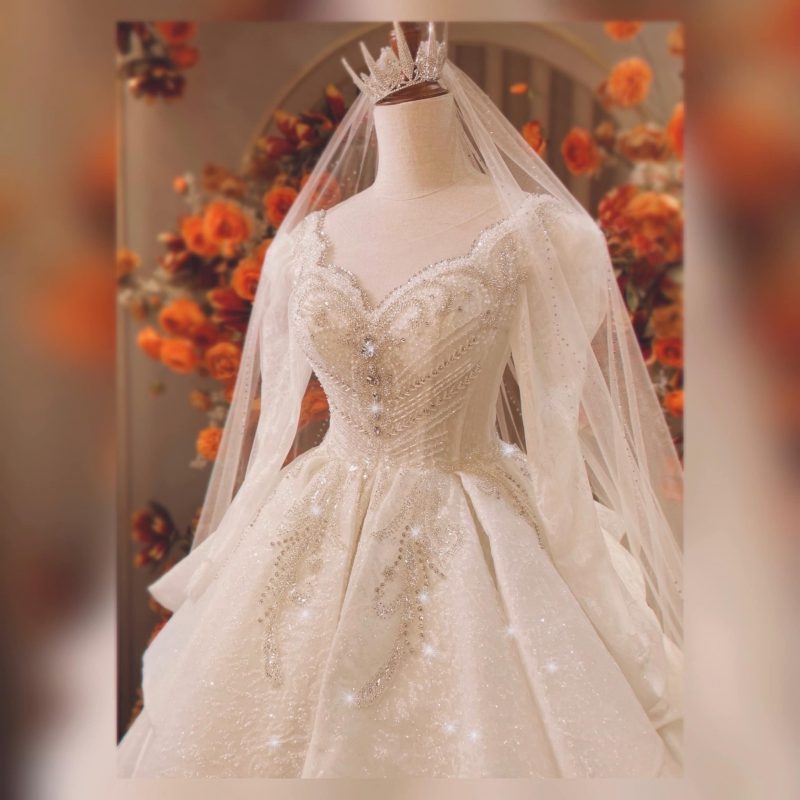 Trước giờ G ngắm nhìn 1 trong 3 chiếc váy cưới của Á hậu Thúy Vân Bộ váy cưới trong mơ của mọi cô gái GUUvn