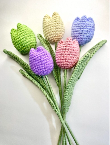 Hướng dẫn 2 Chart móc hoa Tulip bằng len đẹp - MYRA Handmade